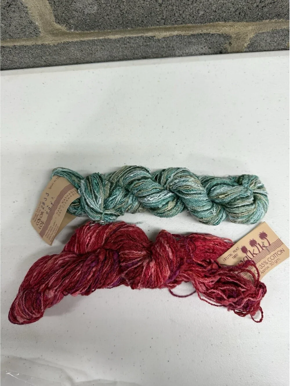 Crystal Palace Yarn ‘Waikiki’ Rayon/Cotton Yarn Color 2842&2833 - 2 Skein Lot